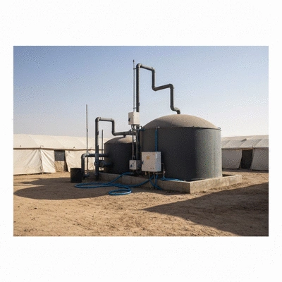 Biogas project in refugee camp
