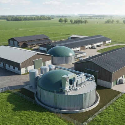 Biogas technology at work on a dairy farm