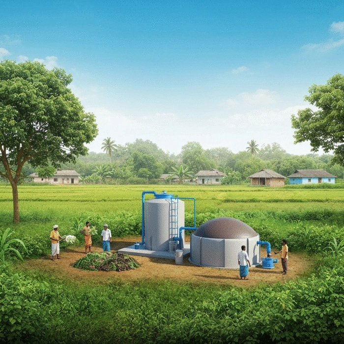 Community Biogas Plant Case Study: Powering a Village from Organic Waste in Rural India