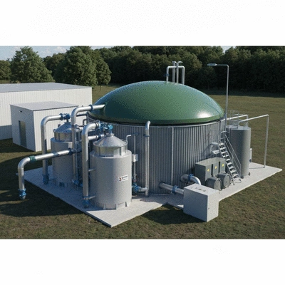 Biogas digester installation overview