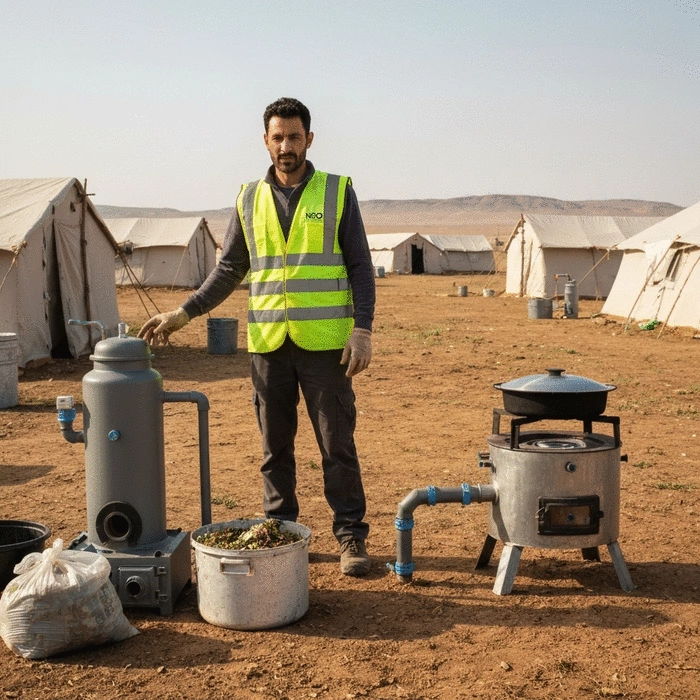 NGO-Led Biogas Project Case Study: Transforming Refugee Camp Waste into Clean Cooking Fuel