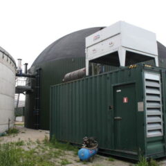 A biogas plant.