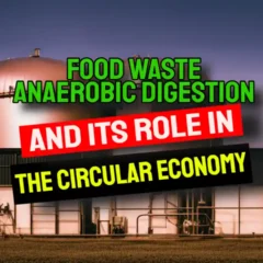 Image with text: "Food waste anaerobic digestion in the circular economy."
