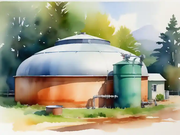 An example of a small scale off-grid biogas plant